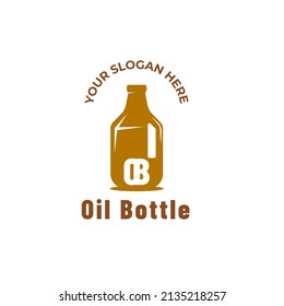 Diseño de logotipo Icono de botella de plástico. Simple ilustración de recipiente alto marrón para agua, líquido, aceite.