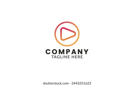 Logo Design Play button media, modern icon