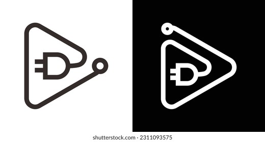 logo design plug and play minimalist icon vector illustration