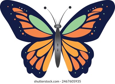 A logo design of a poisonous butterfly