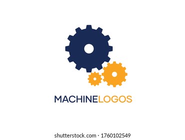 Diseño moderno del logotipo de la máquina de engranajes