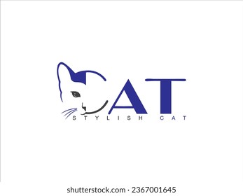 Logo Design. Professional Designer. Stylish CAT company logo. logo concept 2023 unique