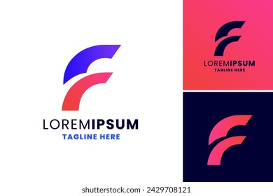 Logo design with a prominent letter F, effective for branding businesses, personal use, marketing materials, website headers, and social media.