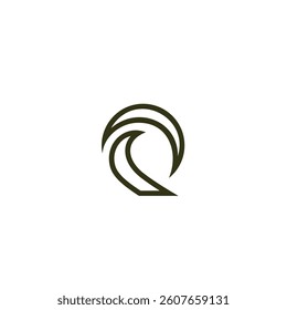 logo design Q icon element illusion technology
