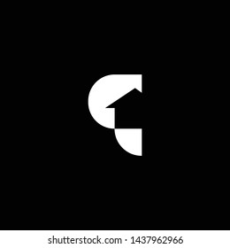 Logo design of Q in vector for construction, home, real estate, building, property. Minimal awesome trendy professional logo design template on black background.