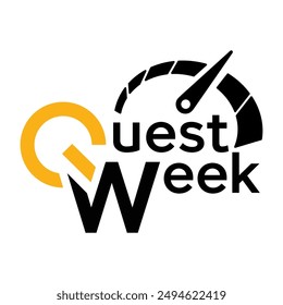 Logo Design of QuestWeek flash sale concept