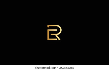 Logo design of R RE ER in vector for construction, home, real estate, building, property. Minimal awesome trendy professional logo design template on black background.
