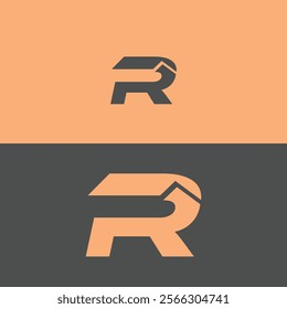 Logo design of R P in vector for construction, home, real estate, building, property. Minimal awesome trendy professional logo design template