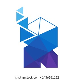 logo design r polygon digital