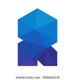 logo design r polygon digital