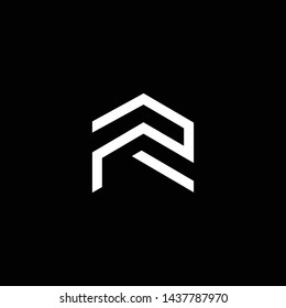 Logo design of R PR RP in vector for construction, home, real estate, building, property. Minimal awesome trendy professional logo design template on black background.