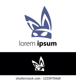 Logo design. Rabbit face concept icon