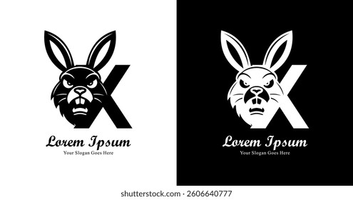 The logo design is a rabbit head combined with the letter X