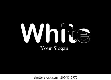 Das Logo-Design ist weiß, hell und dunkel. Vektorgrafik