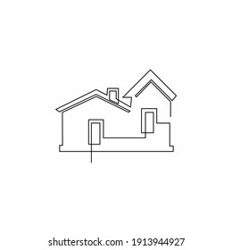 logo design real estate continuous line drawing simple clean and tidy
