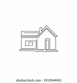 logo design real estate continuous line drawing simple clean and tidy