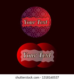 Logo design red gradient circles with insert for text vector design