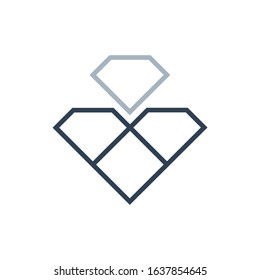 Logo design related to diamond in vector shape