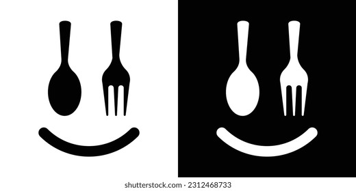 logo design restaurant, food, smile, icon vector illustration