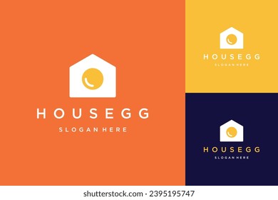 Logo-Design-Restaurant oder Haus mit Eiern