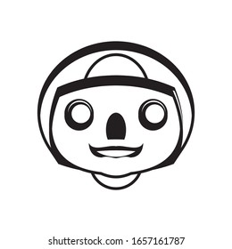 Logo design for the robot head shape