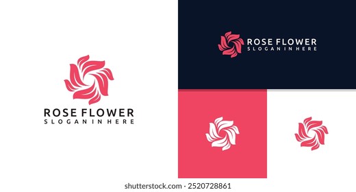 design do logotipo rosa,flor,beleza,salão,planta,eco,modelo de design do logotipo,ícone,vetor,símbolo,ideia,inspiração.