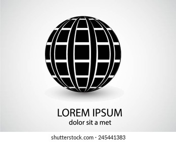 Logo design. Round shape. Vector illustration. 