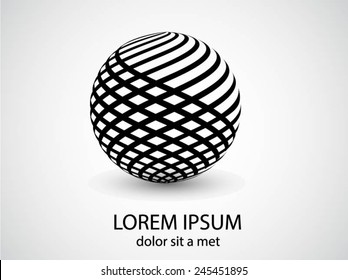 Logo design. Round shape. Vector illustration. 