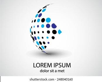 Logo design. Round shape. Vector illustration. 