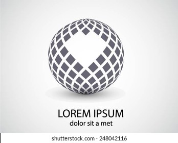 Logo design. Round shape. Vector illustration. 