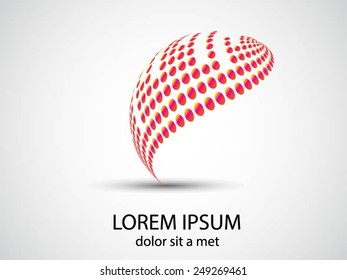 Logo design. Round shape. Vector illustration.