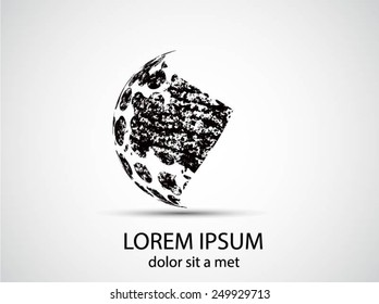 Logo design. Round shape. Vector illustration 