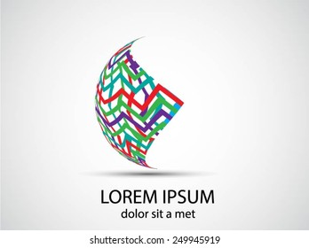 Logo design. Round shape. Vector illustration 