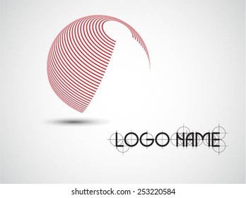 Logo design. Round shape. Vector illustration 