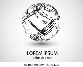 Logo design. Round shape. Vector illustration.
