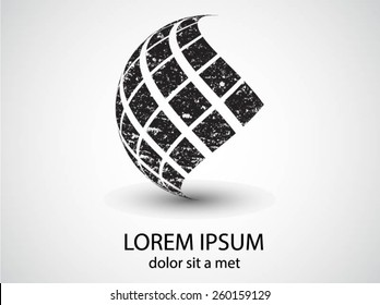 Logo design. Round shape. Vector illustration.