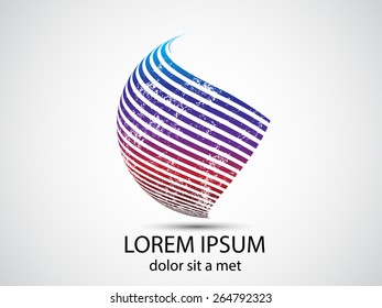 Logo design. Round shape. Vector illustration
