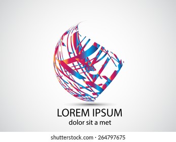 Logo design. Round shape. Vector illustration