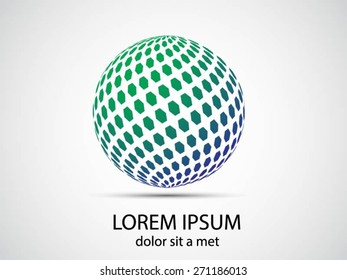 Logo design. Round shape. Vector illustration