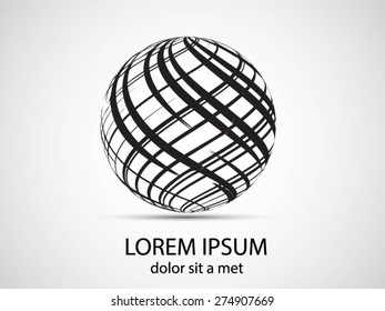 Logo design. Round shape. Vector illustration