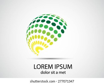 Logo design. Round shape. Vector illustration