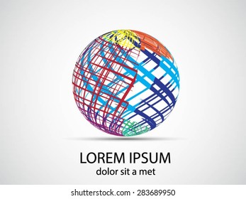 Logo design. Round shape. Vector illustration