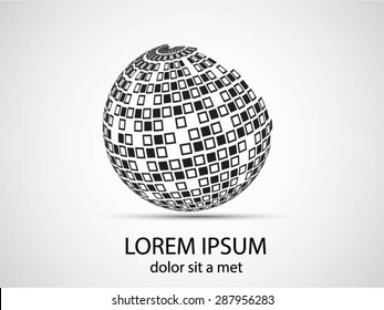Logo design. Round shape. Vector illustration