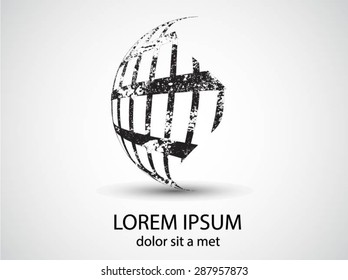 Logo design. Round shape. Vector illustration