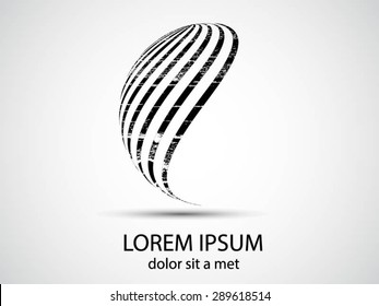 Logo design. Round shape. Vector illustration.