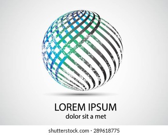 Logo design. Round shape. Vector illustration