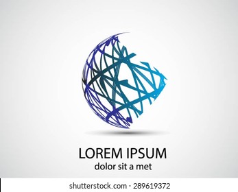 Logo design. Round shape. Vector illustration