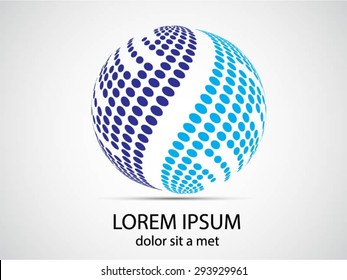 Logo design. Round shape. Vector illustration