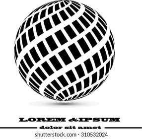 Logo design. Round shape. Vector illustration.