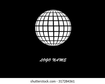 Logo design round shape vector illustration on a black background